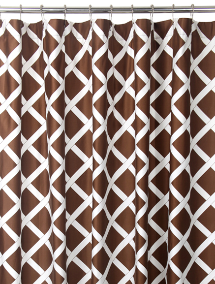 Blissliving Home Designer Kew Brown Shower Curtain